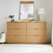 Better Homes & Gardens BHS436249972049 Lillian Fluted 6 Drawer Dresser, Natural Pine Finish (Two Boxes)