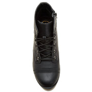 TredSafe Willow Women's High Top Slip Resistant Work Shoes, Black, Medium Width, Lace-Up Closure