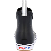 Xtratuf Kids Ankle Deck Boot, Waterproof, Slip-Resistant Chevron Outsole, Black, Big Kid Size 5, XKAB000
