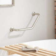 Signature Hardware GB09083-BN Solid Brass Angled Grab Bar, Brushed Nickel