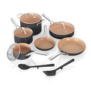 Ninja CW89012 Extended Life Essential Ceramic Cookware Set, 12 Piece