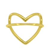 Gold Rings Heart Cutout Ring in 14K Gold, 6