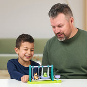 Moose Toys Bluey Turtleboy Playground Playset with Wide-Eyed Bingo and Turtleboy Figures, Interactive Swings and Spinny Ride, Multicolor, Ages 3+, 17978
