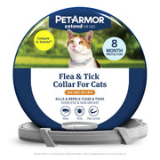 PetArmor Extend Flea and Tick Treatment Collar for Cats, Odorless, Water-Resistant, 8 Months Protection, Grey, 1 Count, 05220