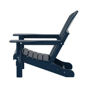 Westintrends WWT00026 Outdoor Folding HDPE Adirondack Chair, Count: 1, Navy Blue