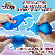 USA Toyz Power Your Fun Axolotl Classic Blue Squeezable Amphibian Stress Ball Toy, 1 Piece, AA951863