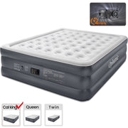 Ophanie AMH3V126 King Air Mattress 18-Inch Elevated Inflatable Bed with Built-in Pump, Puncture-Resistant, Portable for Camping & Guests