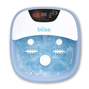 Bliss Massaging Foot Bath with Digital Display, Infrared Heat, Bubble Function, Portable, Blue