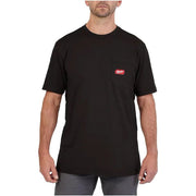 Milwaukee 605B-2X Pocket T-Shirt: Essential Men's Tee Collection, Chest Pocket, Premium Cotton, Wide Size Range, Superior Durability, 2XL Black