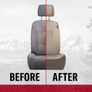Genuine Dickies 43974WDI 3-Piece Tan Peterson Seat Covers - Luxurious Vegan Leather, Universal Fit, Airbag Safe