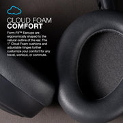 JLab JBuds Lux ANC Wireless Over-Ear Headphones, Hybrid Active Noise Cancelling, 70 Hour Battery, Cloud Foam Earcups, Gray