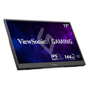 ViewSonic VX1754 17.3 Inch IPS LED FHD Portable Gaming Monitor, 144Hz Refresh Rate, AMD FreeSync, USB-C with 60W Charging, Mini HDMI, Black