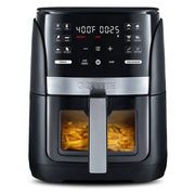 Gourmia 89110863 6-Qt Digital Window Air Fryer, FryForce 360 Technology, 12 One-Touch Presets, Guided Cooking, Black