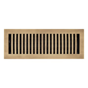 Signature Hardware 485487 Modern Solid Brass Floor/Wall Register - Antique Brass - 4