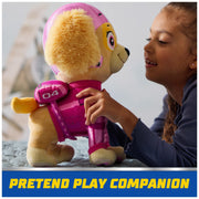 Spin Master PAW Patrol Skye Plush Toy, 12-Inch Tall, Pink Air Rescue Flight Suit, Removable Backpack
