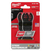 Milwaukee 49-25-1522 1-3/8 in. Carbide Universal Fit Extreme Wood and Metal Cutting Multi-Tool Oscillating Blade (2-Pack)