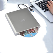 VIPQV External Blu Ray 6X BD Burner Slot-In Optical Drive, USB 3.0, Silver