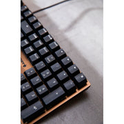 Cherry KC 200 MX Mechanical Office Keyboard with MX2A Brown Switches, Bronze and Black, USB-A, Durable Metal Plate Frame