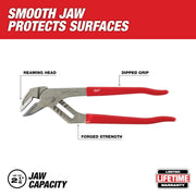 Milwaukee 48-22-6552 12 in. Dipped Grip Smooth Jaw Pliers