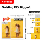 Kodak Mini Shot 2 Retro Instant Camera and Photo Printer, 4PASS Technology, Bluetooth Compatible, White, C210RW