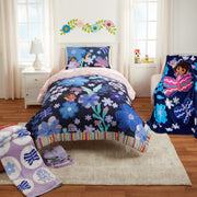 Nickelodeon 9B289J Dora The Explorer Kids 4-Piece Pink Orange Floral Sheet Set, Full