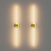 Ralbay 40 Inch Gold Wall Sconces Set of Two, 360 Rotatable Vanity Light, 3000K LED, Metal Construction, 9825
