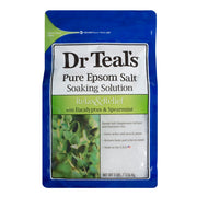 Dr Teals Epsom Salt Soaking Solution, 3 lb. W/Eucalyptus Spearmint