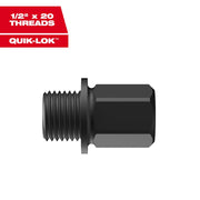Milwaukee Small Thread Adapters for QUIK-LOK Hole Saw Arbor, 1/2 in Shank, Steel, Pack of 5, 150942