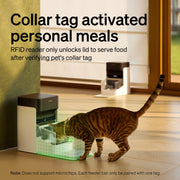 Petlibro One RFID Smart Automatic Cat Feeder, 3L Airtight Capacity, 5G Wi-Fi App Controlled, Adjustable Lid Speed, Brown, Bundle of 2, 62-16301-03C