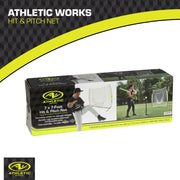 Athletic Works TT6512-20 7ft x 7ft Hit Pitch Training Net for Baseball Softball Protective Screens, New, 11.02lb