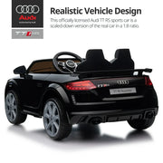 Hikiddo Audi TT RS Kids Audi 12V 7Ah Electric Ride-on Toy Car, Black