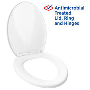 Clorox 59034 Antimicrobial Elongated Stay Fresh Scented Plastic Toilet Seat with Easy-Off Hinges