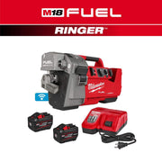 Milwaukee M18 FUEL RINGER Roll Groover, Cordless, 2 in. to 6 in. Sch 10/40, Kit with Two 12Ah FORGE Batteries and Charger, 2928-22
