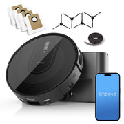 Enboya D60+ Robot Vacuum Cleaner - Self-Emptying Base, 9000Pa Suction, Wi-Fi/App/Voice Control Smart Vacuum