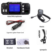 QYT KT-7900D Mobile Radio, Quad Band, 25W Output, 200 Channels, Black, Hand Microphone Included