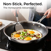 Cyrder 14 Piece Hybrid Hex Nonstick Stainless Steel Cookware Set, Induction Compatible, Oven Safe, Dishwasher Safe