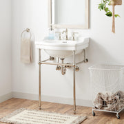 Signature Hardware SH663001BG Brass Console Stand for 24