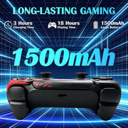 YUOY Wireless Video Game Controller, Compatible with PS5, PS5 Pro, PS5 Slim, PC, 1500mAh Battery, Dual Vibration, 6-Axis Motion Control, Built-in Microphone, 3.5mm Audio Jack, Spider