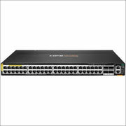 HPE Aruba CX 6300M 48-Port Layer 3 Managed Network Switch, PoE++ 2640W, 1G/2.5G/5G/10GBase-T, 4 QSFP28 Uplinks, Black, S0E91A