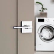 Kwikset Lisbon Passage Door Lever, Polished Chrome, Square Rose, Reversible, Non-Locking, Adjustable Latch, 97200-875