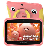Blackview Tab 3 Kids 7'' 4GB RAM 32GB Storage Android 13 1.30 GHz Processor Speed Tablet, Pink