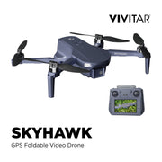 Vivitar Skyhawk GPS Foldable Video Drone with 2.7K HD Camera, 16-Minute Flight Time, Wireless Controller, Brushless Motors