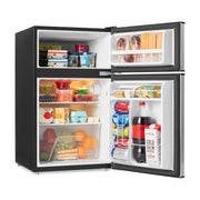 Galanz GLR31TS1E02 3.1 Cu ft Two Door Mini Fridge with Freezer, Stainless, Estar