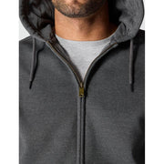 Carhartt Paxton Men's Heavyweight Hooded Zip-Front Sweatshirt with Rain Defender Water-Repellent Finish, Carbon Heather, Large