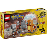 LEGO Pokmon SMART Play Charmander and Geodude's Cavern Clash Interactive Building Toy with 2 SMART Tags and 2 Figures Ages 6+ 198 Pieces 6589478