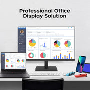 Viewedge 27 Inch QHD 2560x1440 IPS Monitor, 75Hz Refresh Rate, 3ms Response Time, Eye Protection Technology, Dual HDMI, DisplayPort, Wall Mountable, Black