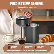 PANCERKA C-180-Espresso Machine Hot and Iced Coffee Maker, Adjustable Warm Plate, Black