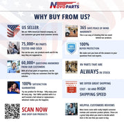 Novoparts RV Step Motor Replacement 25 Series, 12V, 9-Tooth External Gear, Includes Mounting Hardware, 369506
