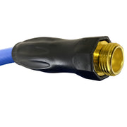 Flexon StreamTech Heavy-Duty Garden Hose, 5/8 in. Dia. x 125 ft., Flexible Polymer Construction, Kink Prevention, Guard-N-Grip Connector, Blue, ST58125