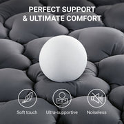 BDEUS Extra Thick Mattress Topper, Cooling Down Alternative Fiber Fill, Gray or White, Fits 8-21 Inch Mattresses
